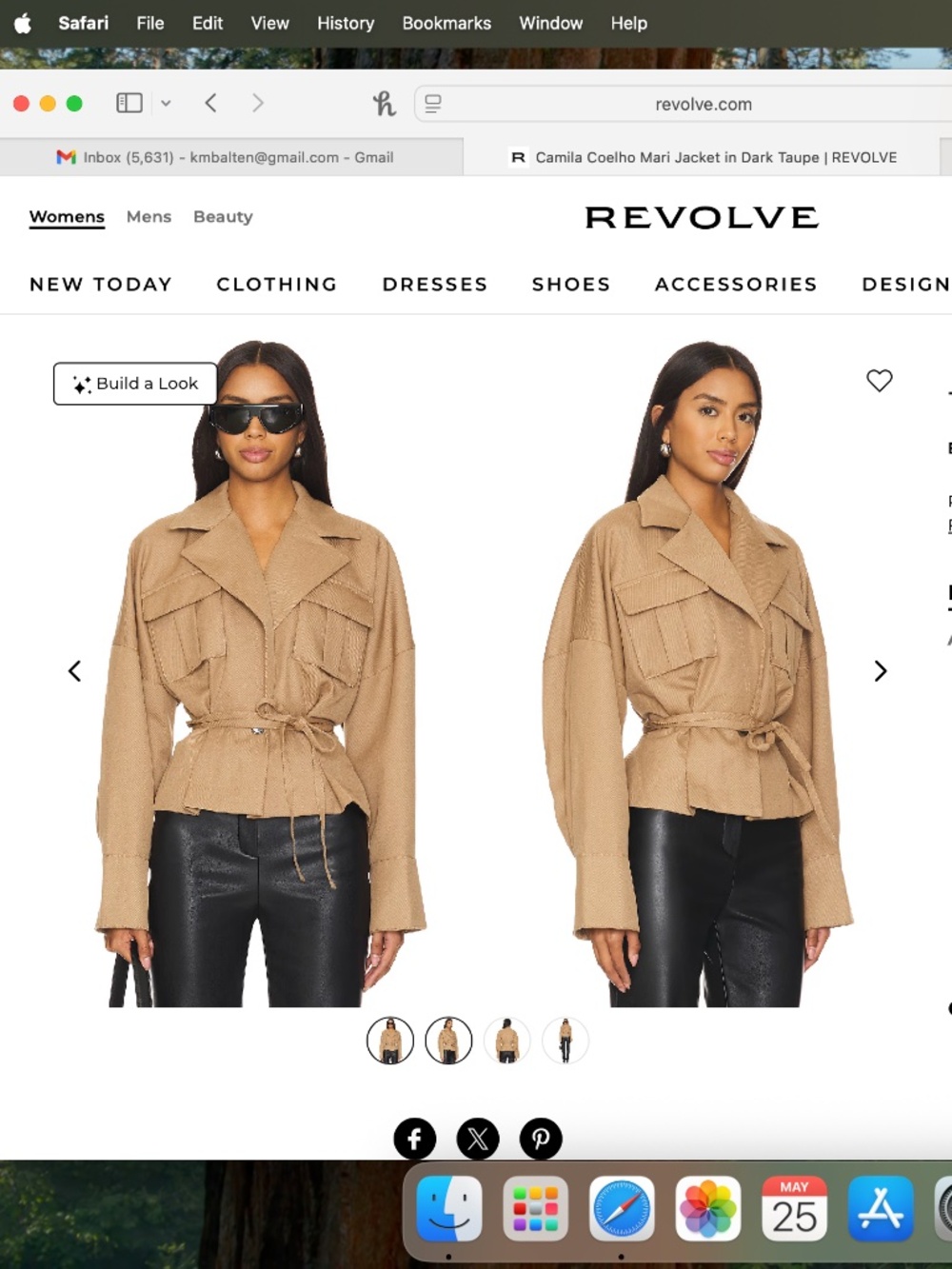 Camila Coelho Mari Jacket in Dark Taupe